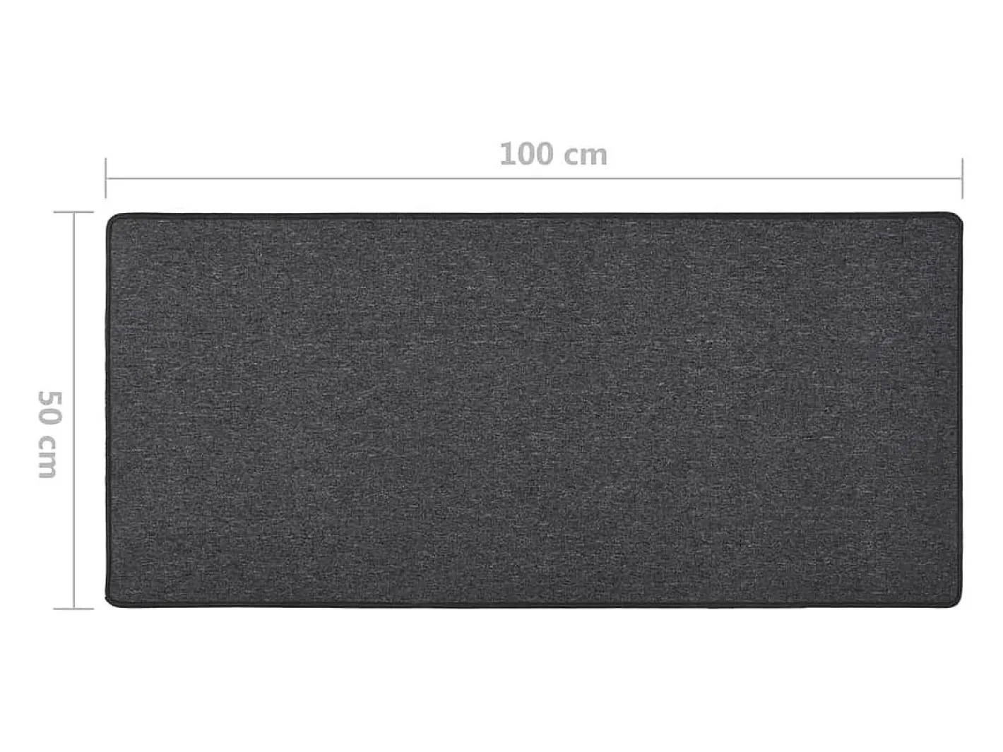 Best Garden Furniture Pelle Alfombra de pasillo 50x100 cm Gris antracita
