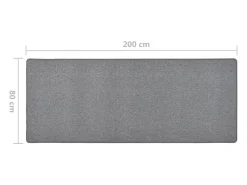 Garden Furniture Alfombra De Pasillo-Pelle Alfombra de pasillo oscuro 80x200 cm Gris