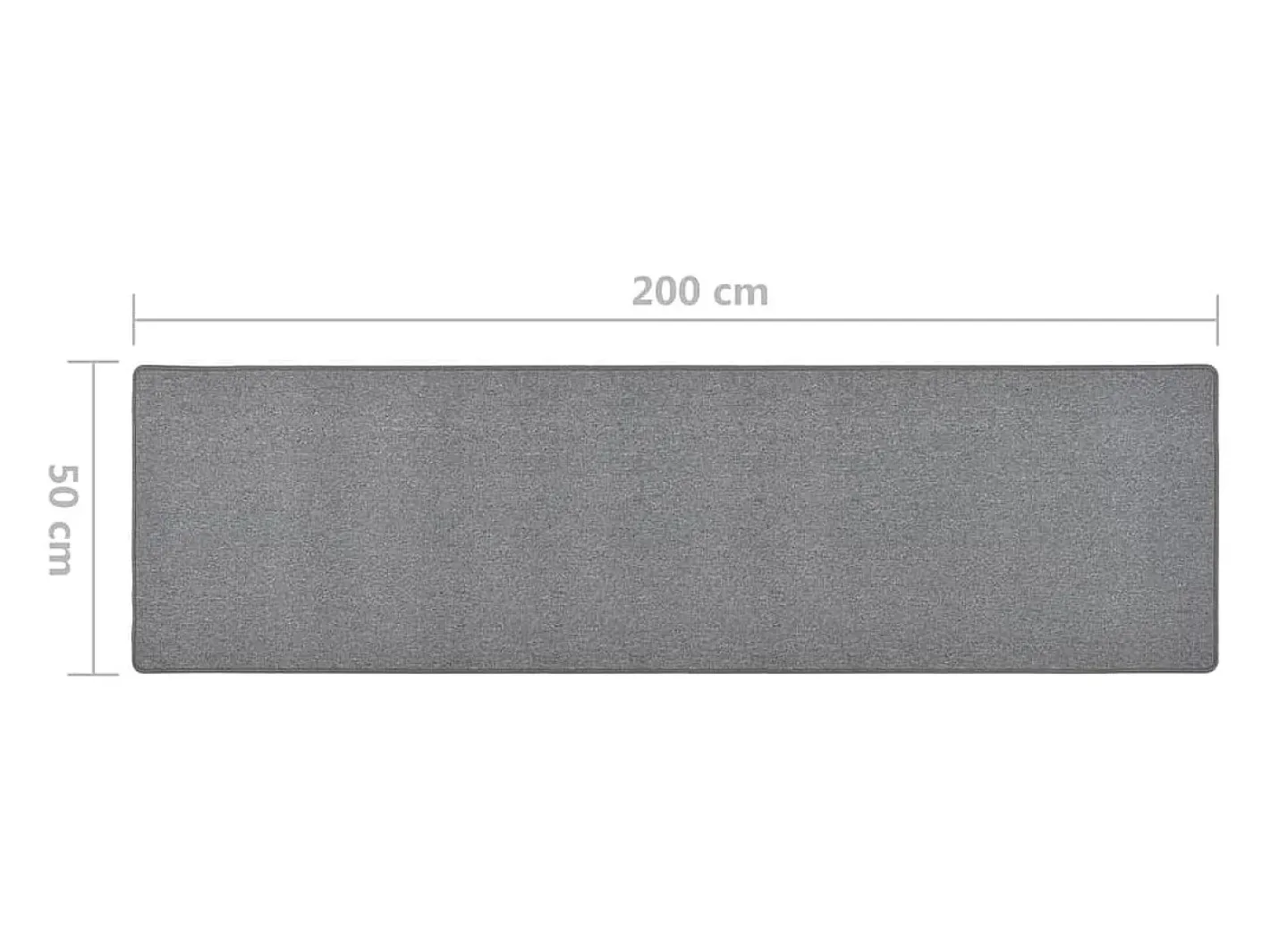 Garden Furniture Pelle Alfombra de pasillo oscuro 50x200 cm Gris