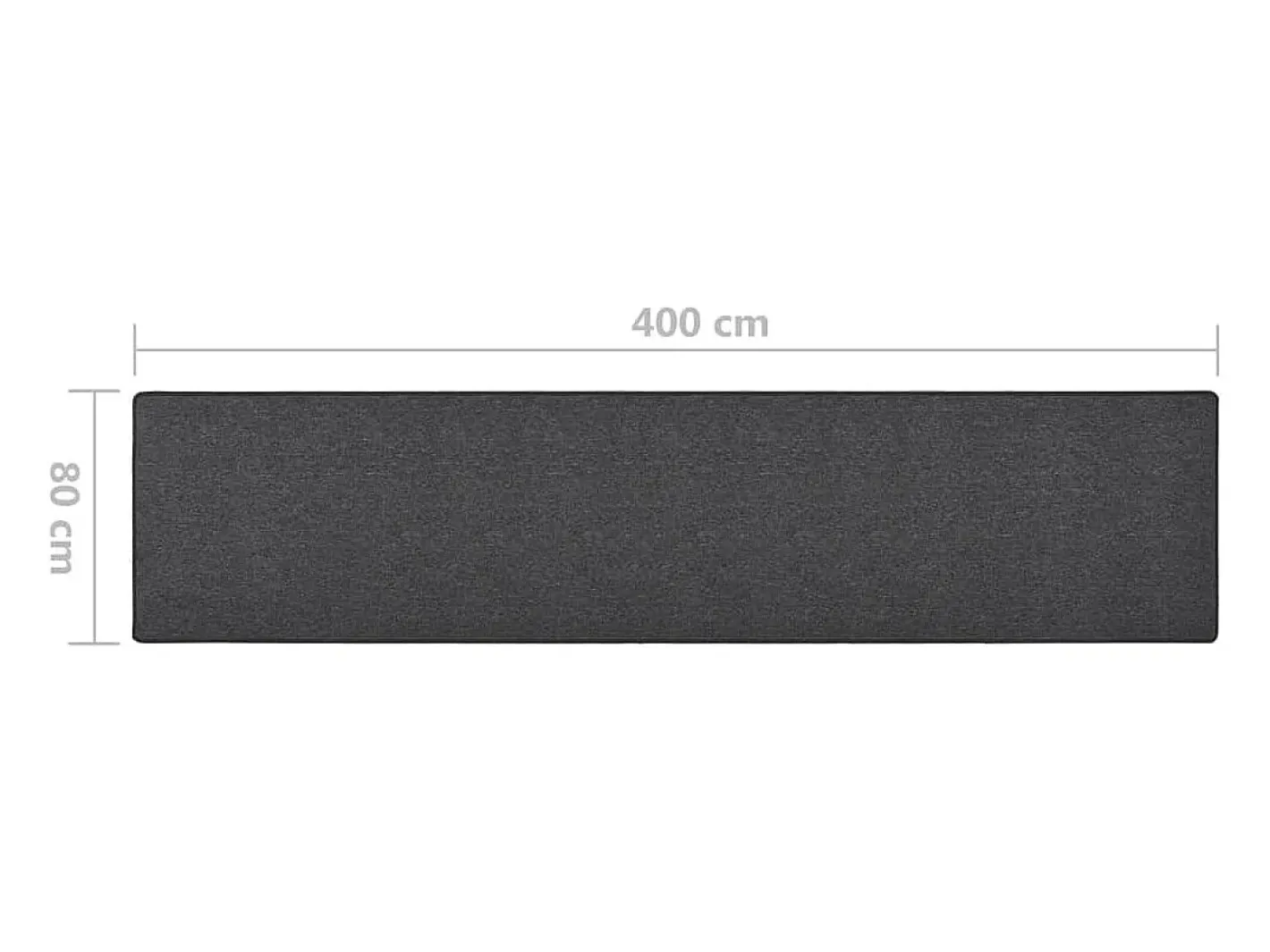 New Garden Furniture Pelle Alfombra de pasillo 80x400 cm Gris antracita