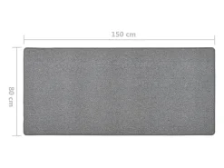 Outlet Garden Furniture Pelle Alfombra de pasillo oscuro 80x150 cm Gris