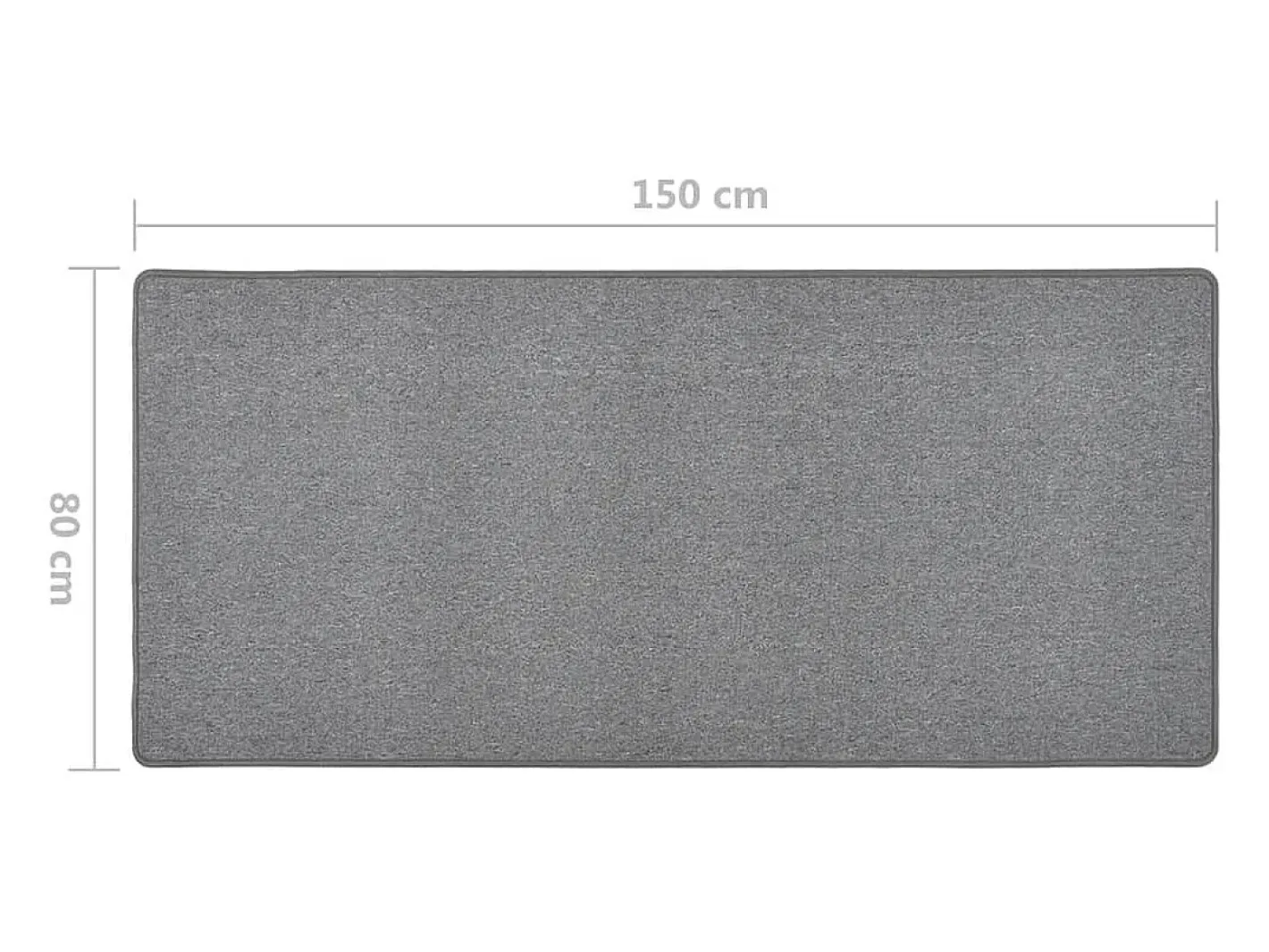 Outlet Garden Furniture Pelle Alfombra de pasillo oscuro 80x150 cm Gris
