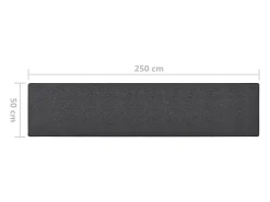 Garden Furniture Pelle Alfombra de pasillo 50x250 cm Gris antracita Online