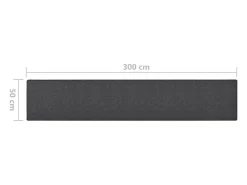 Garden Furniture Pelle Alfombra de pasillo 50x300 cm Gris antracita Clearance