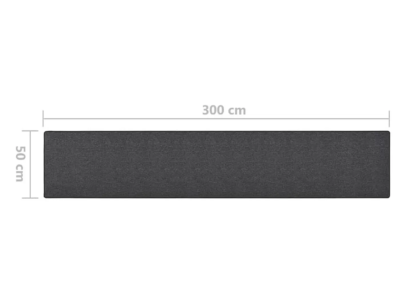 Garden Furniture Pelle Alfombra de pasillo 50x300 cm Gris antracita Clearance