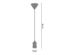 TOSEL Pendel para Suspensión ,metal,Dorado ,A80xD6xP6 cm Negro / Dorado Outlet