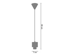 Hot TOSEL Pendel para Suspensión ,madera,AMARILLO,A80xD7xP7cm Amarillo claro