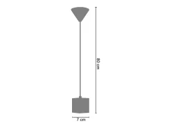 TOSEL Lámpara Suspendida-Pendel para Suspensión ,madera ,AMARILLO,A80xD7xP7cm Amarillo claro