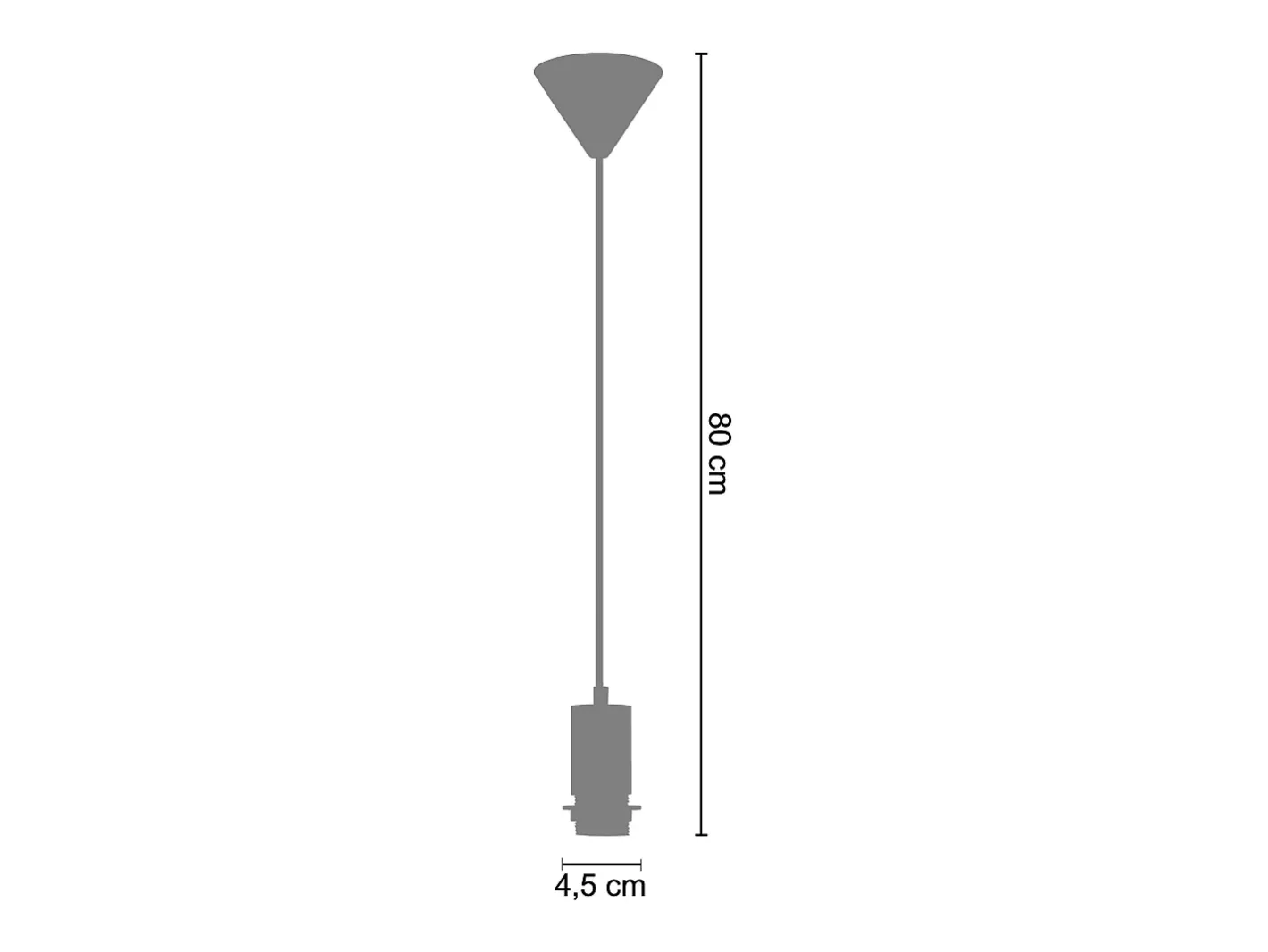 TOSEL Pendel para Suspensión ,metal, ,A80xD4,5xP4,5cm Gris Sale