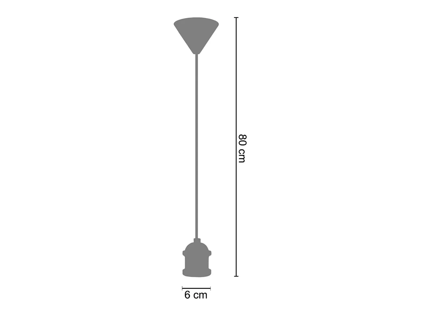 TOSEL Lámpara Suspendida-Pendel para Suspensión ,metal ,,A80xD6xP6cm Rojo