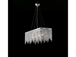 Online Penélope Suspensión en latón y hierro cromado 4 luces con pedrería L.71 X 30 BL31-4-CR Plateado