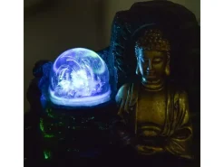Zen Arôme Pequeña fuente de resina de interior con Buda Theravada de LED Multicolor Discount