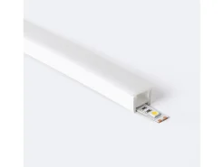 Ledkia Perfil Neón SFLEX 20x16 Superficie/Empotrable Curva Vertical para Tira LED IP20 hasta 12 mm 5 m Blanco