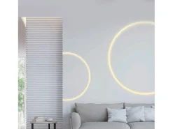 Best Ledkia Perfil Neón SFLEX 24x18 Superficie Semicircular Curva Vertical para Tira LED IP20 hasta 15 mm 50 m Blanco