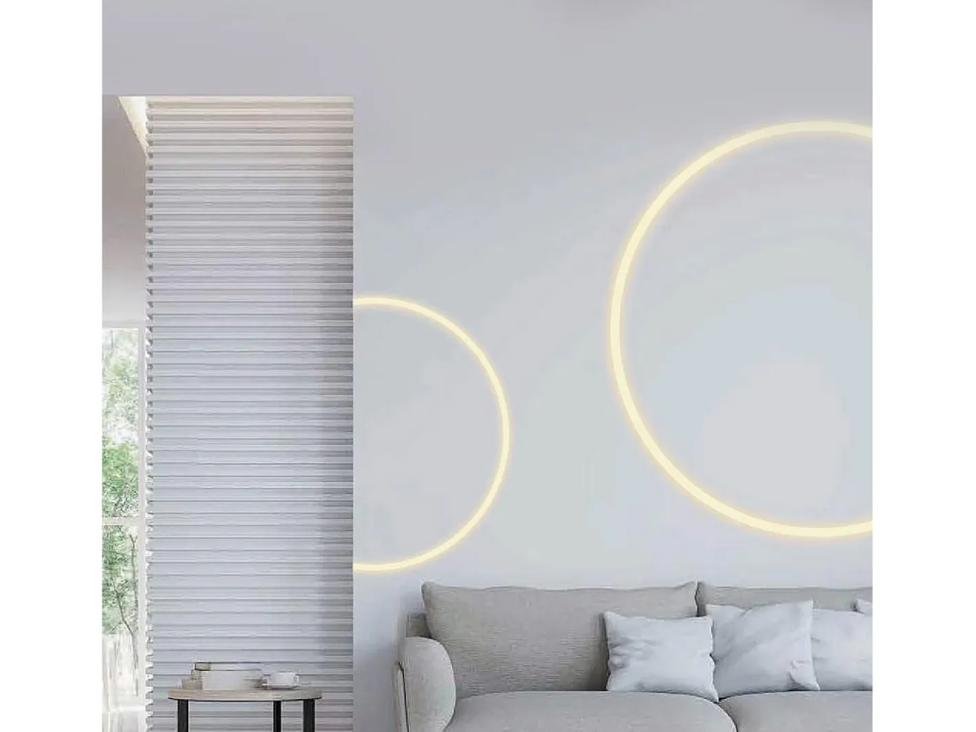 Ledkia Perfil Neón SFLEX 24x18 Superficie Semicircular Curva Vertical para Tira LED IP20 hasta 15 mm 5 m Blanco Clearance