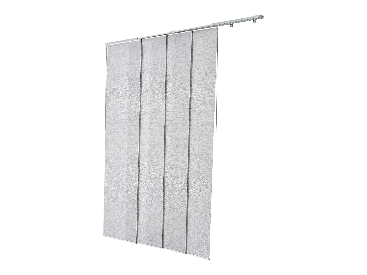 Ropa De Casa-Persiana de Paneles SucceBuy con Riel Extensible, 116-218 cm de Ancho, Panel Japonés Vertical Ajustable hasta 243 cm de Altura, Gris