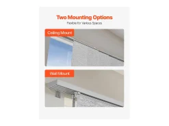 Ropa De Casa-Persiana de Paneles SucceBuy con Riel Extensible, 116-218 cm de Ancho, Panel Japonés Vertical Ajustable hasta 243 cm de Altura, Gris