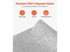 Ropa De Casa-Persiana de Paneles SucceBuy con Riel Extensible, 116-218 cm de Ancho, Panel Japonés Vertical Ajustable hasta 243 cm de Altura, Gris