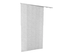 Ropa De Casa-Persiana de Paneles SucceBuy con Riel Extensible, 116-218 cm de Ancho, Panel Japonés Vertical Ajustable hasta 243 cm de Altura, Gris