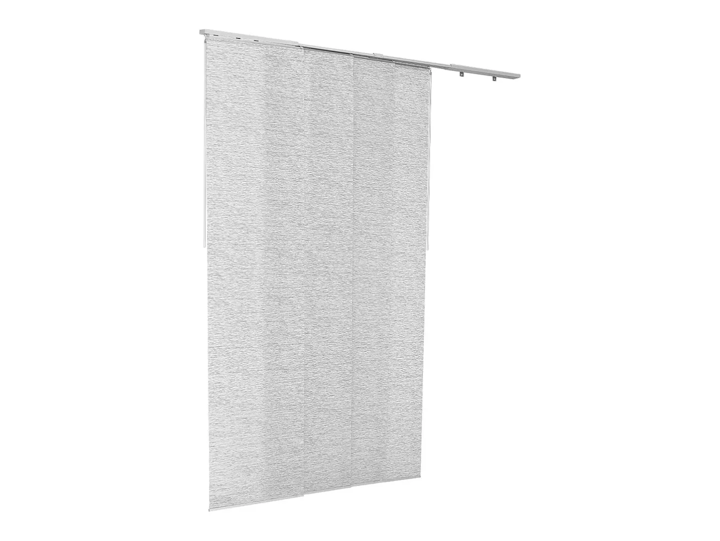 Ropa De Casa-Persiana de Paneles SucceBuy con Riel Extensible, 116-218 cm de Ancho, Panel Japonés Vertical Ajustable hasta 243 cm de Altura, Gris