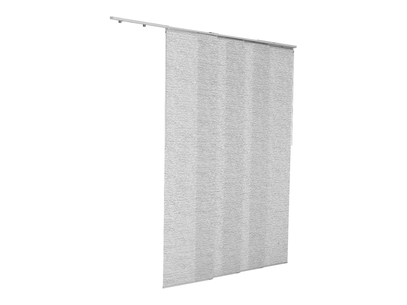 Ropa De Casa-Persiana de Paneles SucceBuy con Riel Extensible, 116-218 cm de Ancho, Panel Japonés Vertical Ajustable hasta 243 cm de Altura, Gris