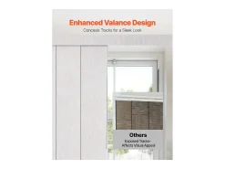 Ropa De Casa-Persiana de Paneles SucceBuy con Riel Extensible, 116-218 cm de Ancho, Panel Japonés Vertical Ajustable hasta 243 cm de Altura, Gris claro