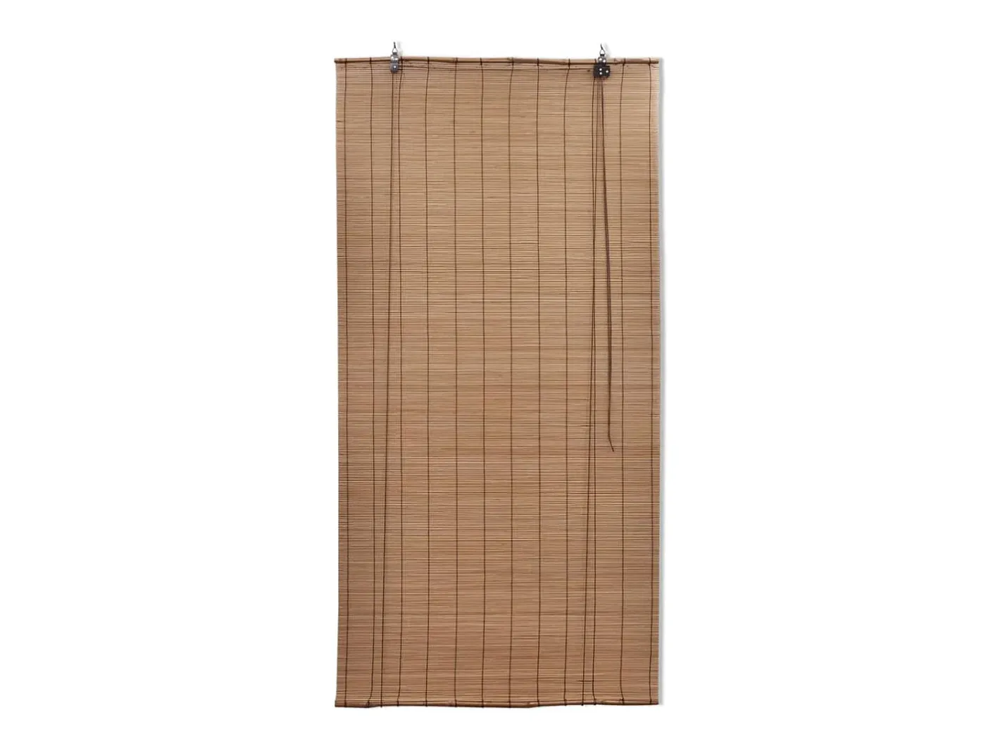 Persianas enrollables de bambú 2 uds 100x160 cm Marrón Marru00f3n New