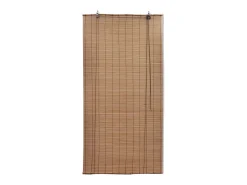 Ropa De Casa-Persianas enrollables de bambú 2 uds 150x220 cm Marrón Marru00f3n