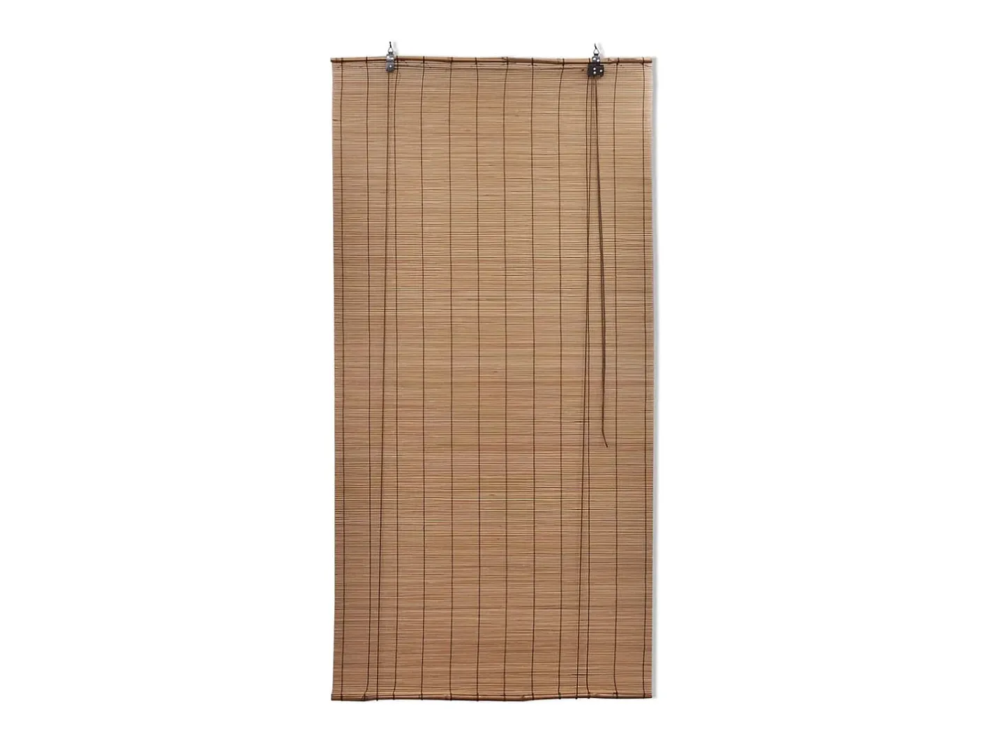Ropa De Casa-Persianas enrollables de bambú 2 uds 150x220 cm Marrón Marru00f3n