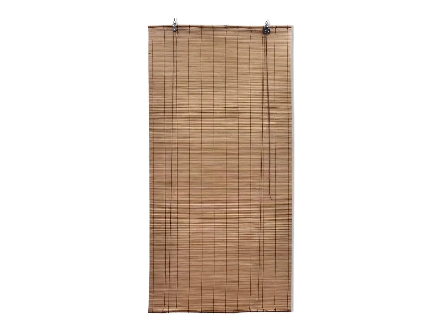 Persianas enrollables de bambú 2 uds Marrón 120x220 cm Marru00f3n Clearance