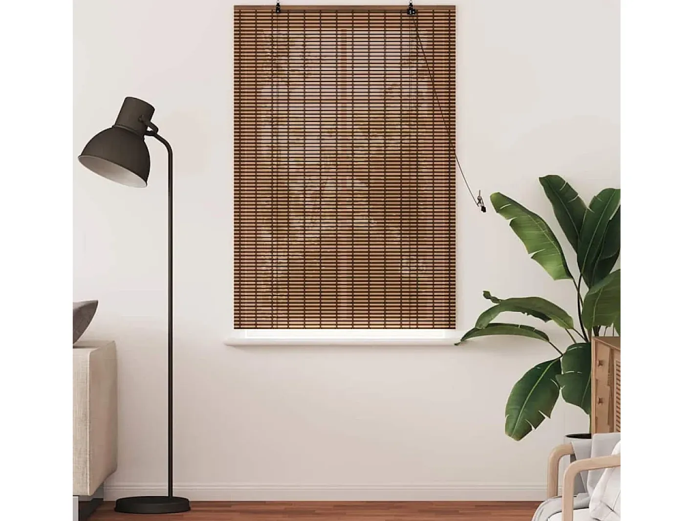 Clearance Persianas y opacas marrones 100 x 160 cm Bambú Marru00f3n