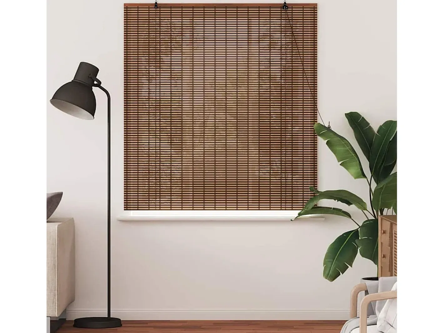 Persianas y opacas marrones 140 x 160 cm Bambú Marru00f3n Sale