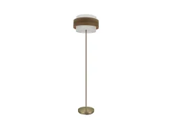 Sale AKUNADECOR Pie De Salon Myrian Color Cuero/madera Oscura Marru00f3n
