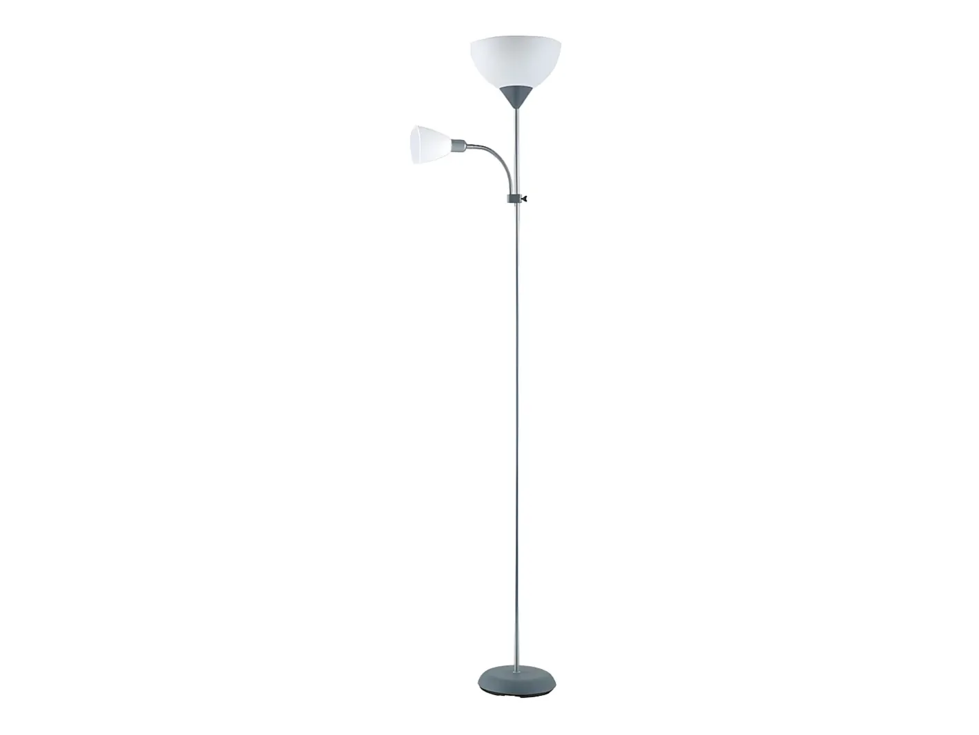 AKUNADECOR Pie De Salon Rigel Plata Con Punto Lector 180 Cm Plateado New