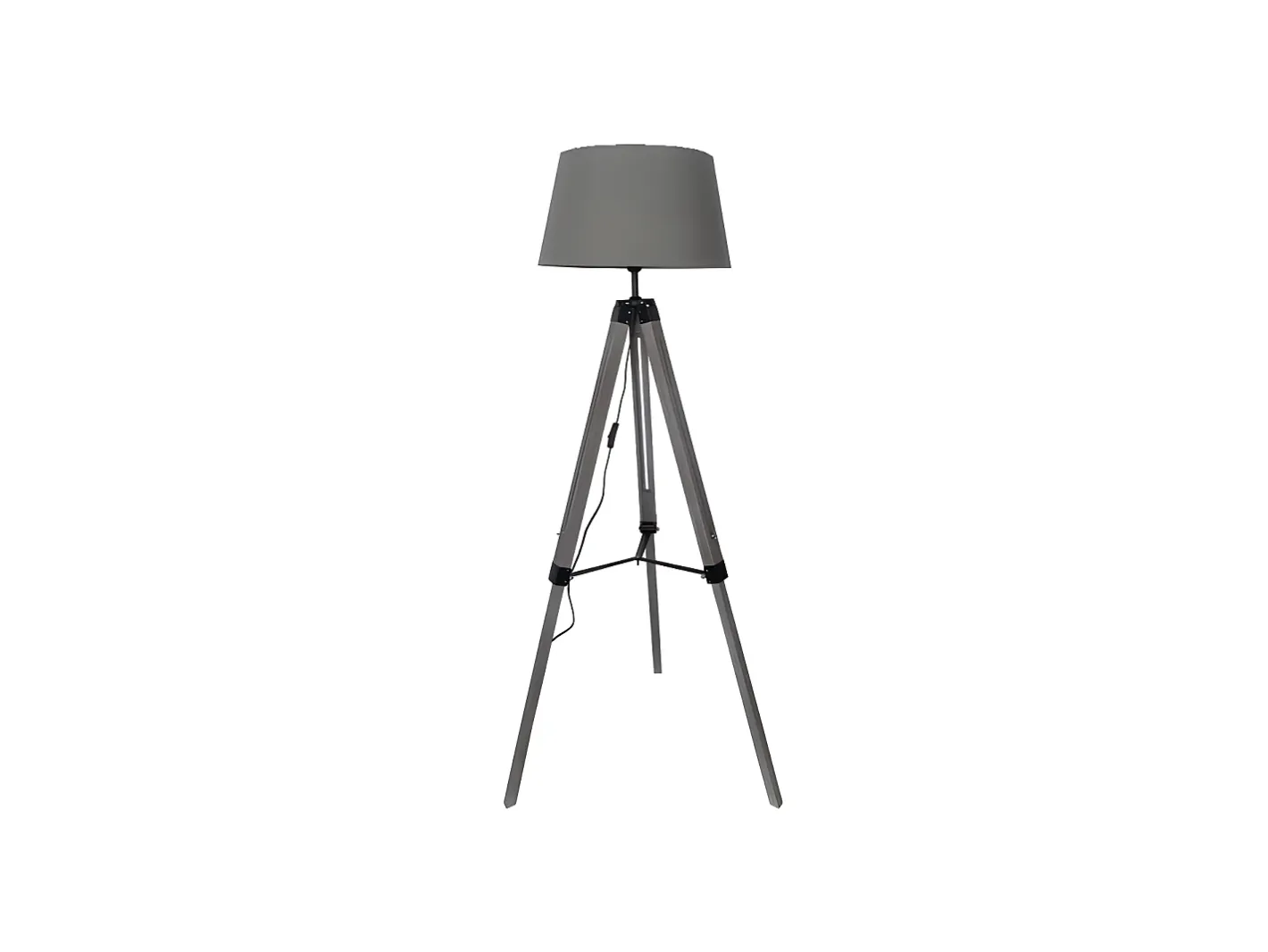 AKUNADECOR Lámpara De Pie-Pie Salon Regulable Modelo Julen Color Madera /negro Gris