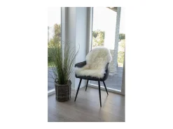 Ropa De Casa-Piel de cordero marfil 50x85 cm Blanco
