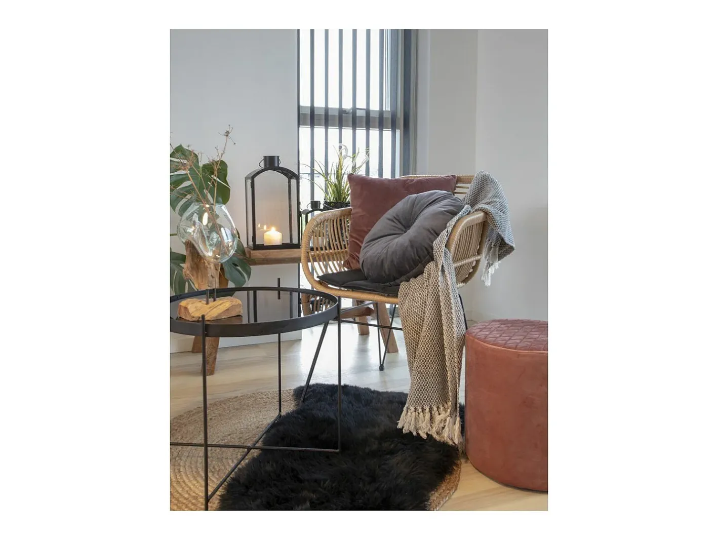 Ropa De Casa-Piel de cordero negra 50x85 cm Negro