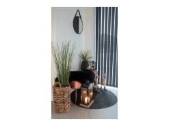 Ropa De Casa-Piel de cordero negra 50x85 cm Negro