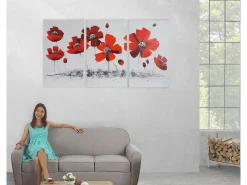Clearance MCW Pintura al óleo amapola pintada a mano Multicolor