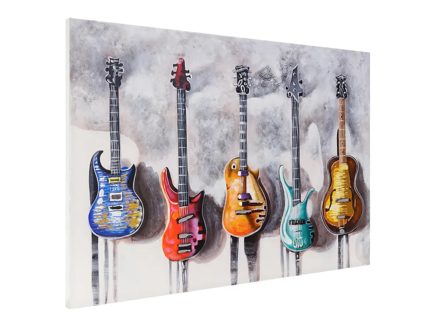 MCW Cuadro-Pintura al óleo guitarras pintadas a mano Multicolor