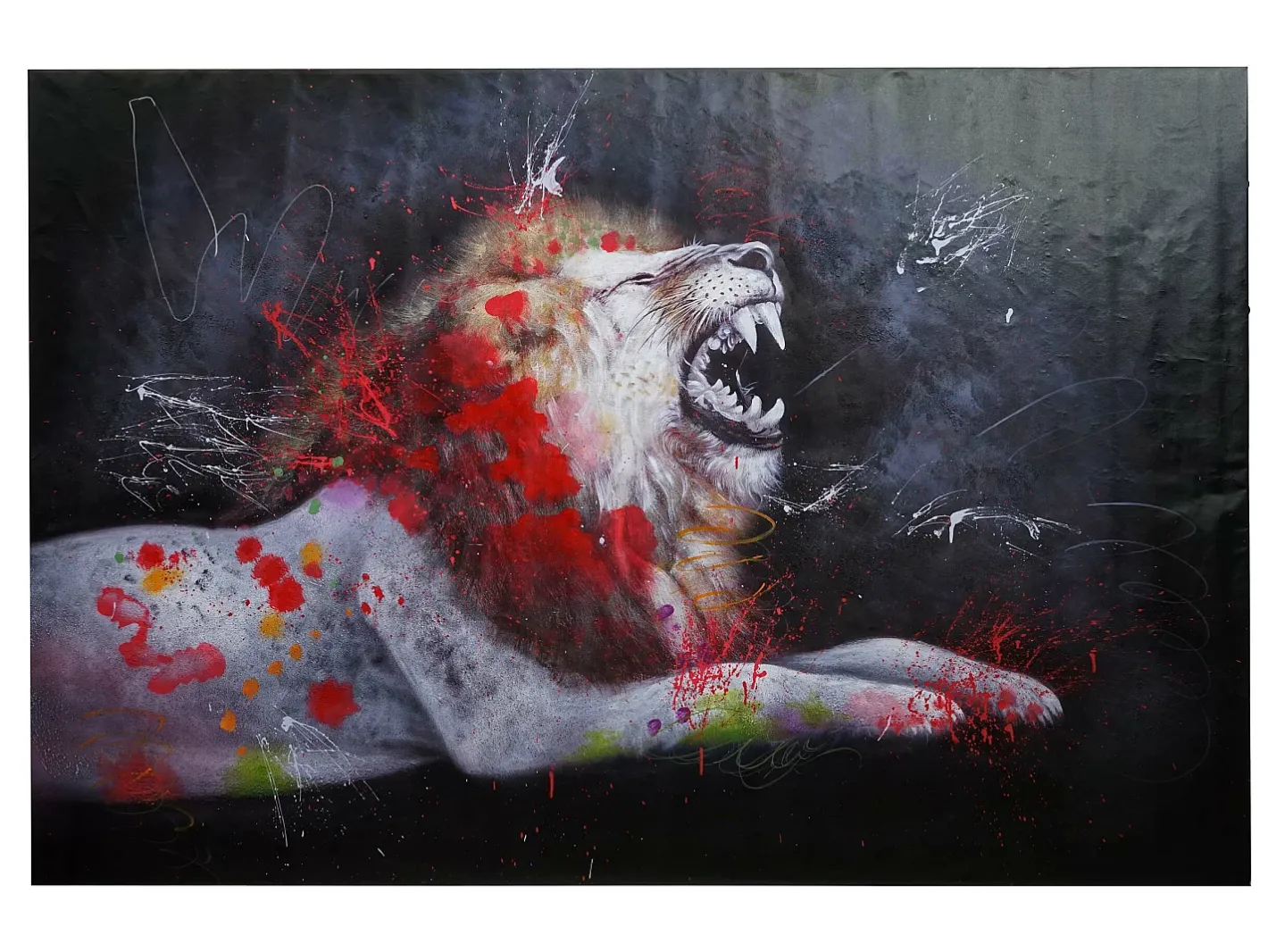 MCW Pintura al óleo León -H25, 80x120cm Multicolor Discount