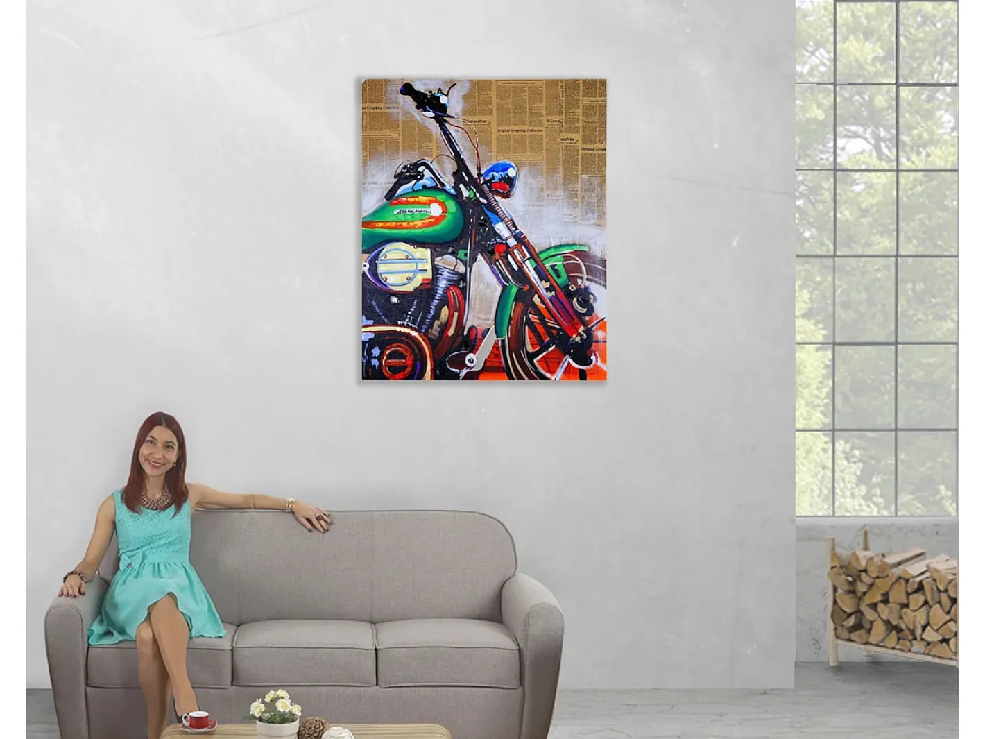 MCW Pintura al óleo moto pintada a mano Multicolor Outlet