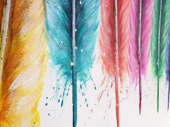 MCW Pintura al óleo plumas pintadas a mano Multicolor Online