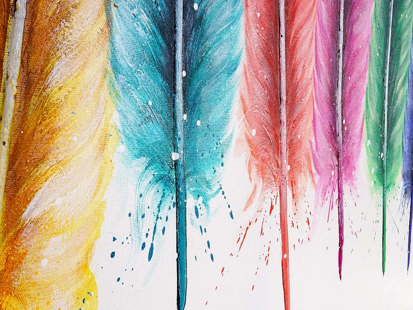 MCW Pintura al óleo plumas pintadas a mano Multicolor Online