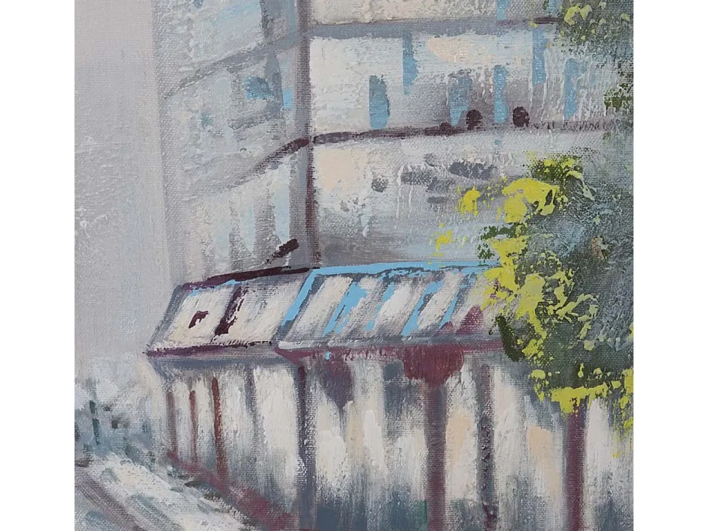 MCW Cuadro-Pintura al óleo pueblo pintado a mano Multicolor