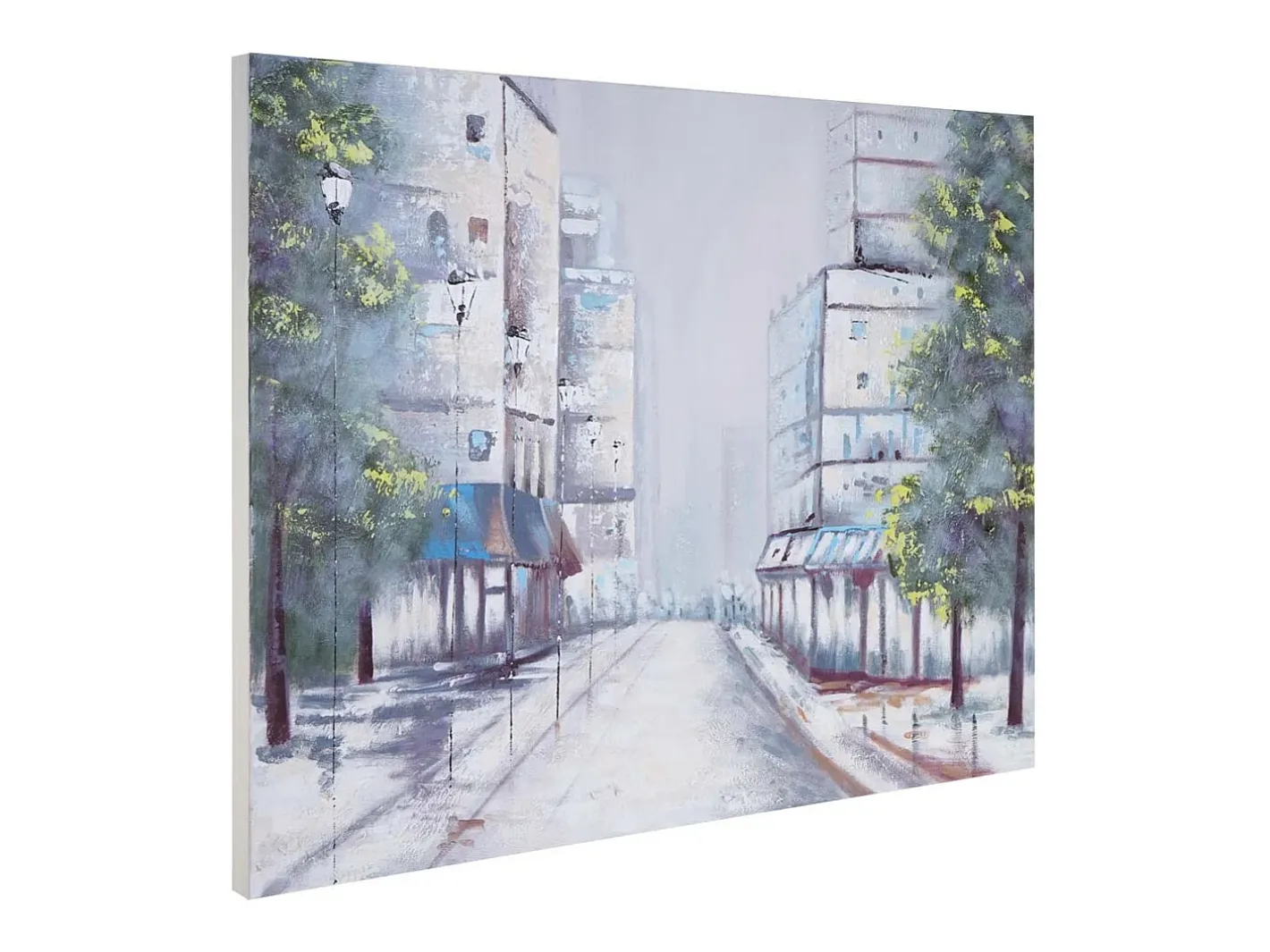 MCW Cuadro-Pintura al óleo pueblo pintado a mano Multicolor