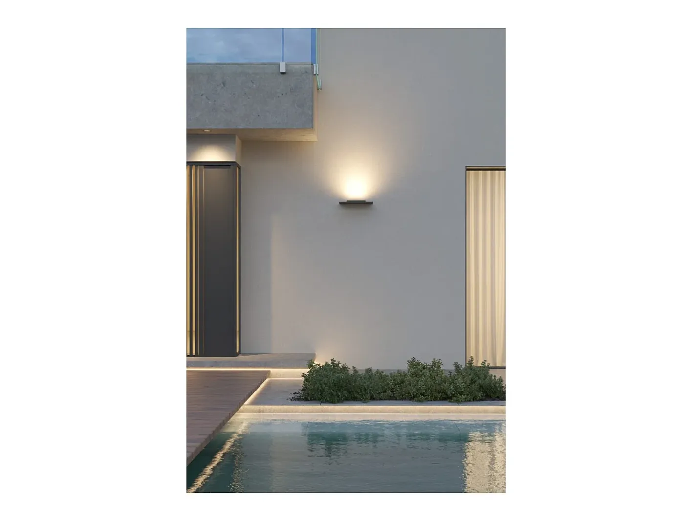 Outlet Pla Corten - Aplique de pared LED de 35 W con interruptor CCT 2700K/3200K/4000K en aluminio, luz de pared ascendente - Beneito & Faure Marru00f3n