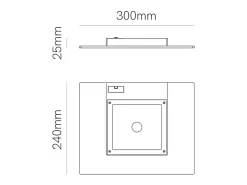 Outlet Pla Corten - Aplique de pared LED de 35 W con interruptor CCT 2700K/3200K/4000K en aluminio, luz de pared ascendente - Beneito & Faure Marru00f3n