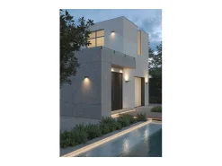 Pla XL Corten - Aplique de pared LED de 35 W con interruptor CCT 2700K/3200K/4000K en aluminio, luz de pared ascendente - Beneito & Faure Marru00f3n