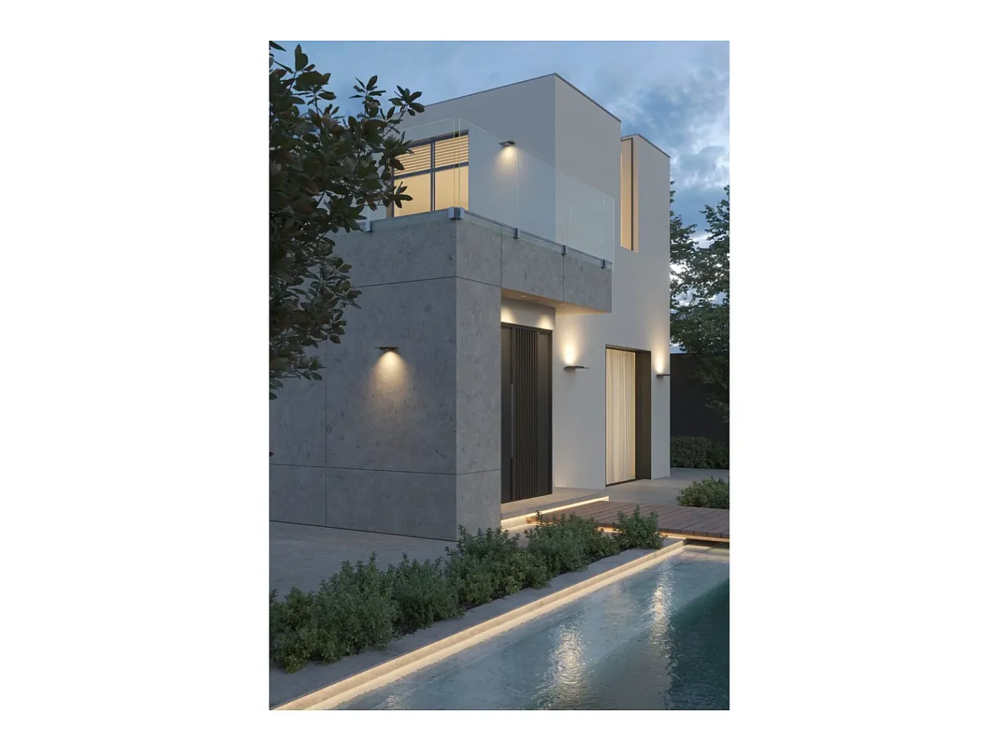 Pla XL Corten - Aplique de pared LED de 35 W con interruptor CCT 2700K/3200K/4000K en aluminio, luz de pared ascendente - Beneito & Faure Marru00f3n